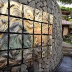 keramik dinding teras motif mural