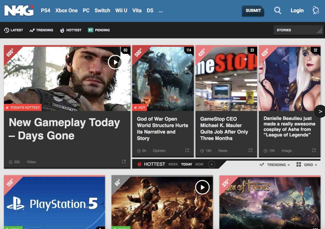 Gaming websites